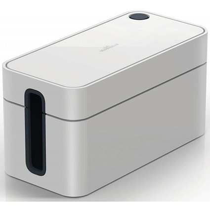 Durable Cavoline Cable Management Box Organiser Wire Tidy, Small, Grey Durable Cavoline Cable Management Box Organiser Wire Tidy, Small, Grey