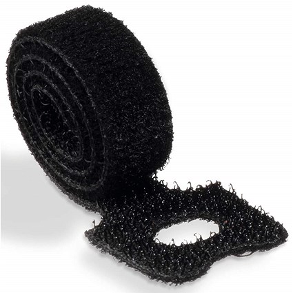 Durable Cavoline Cable Management Grip Tie, Black, Pack of 5 Durable Cavoline Cable Management Grip Tie, Black, Pack of 5