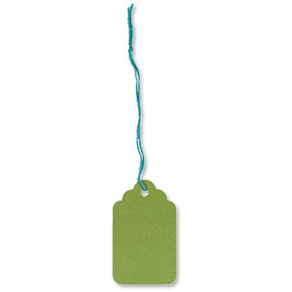 Strung Tags / 48x30mm / Green / Pack of 125