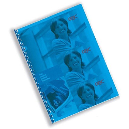 GBC Binding Covers PVC 180 micron Tinted A4 Blue [Pack 50x2]