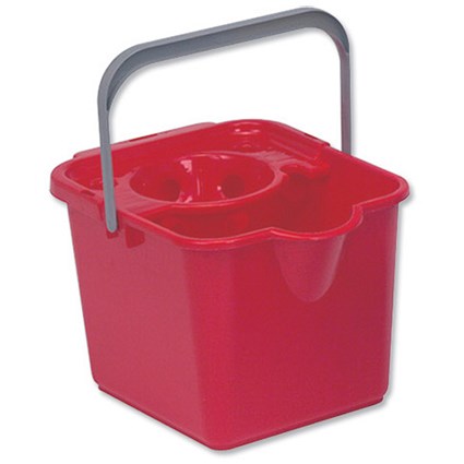 Addis Mop Bucket Single 10 Litre with Removable Single Socket Wringer Red Ref 8643RED
