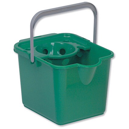 Addis Mop Bucket Single 10 Litre with Removable Single Socket Wringer Green Ref 8643GRN