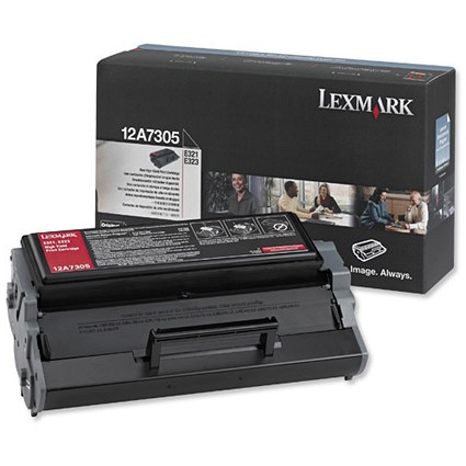 Lexmark Laser Toner Cartridge Return Program Page Life 6000pp Black Ref 12A7305