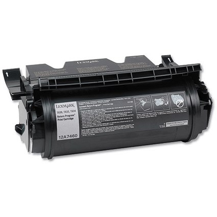 Lexmark 12A7460 Black Laser Toner Cartridge
