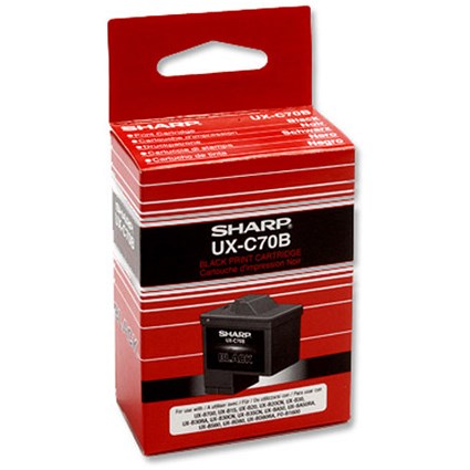 Sharp UX-C70B Black Fax Inkjet Cartridge