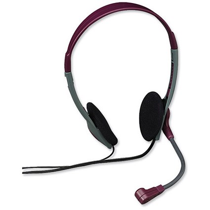 Compucessory Lightweight Headset 1.8m Cord Black Ref CCS55222