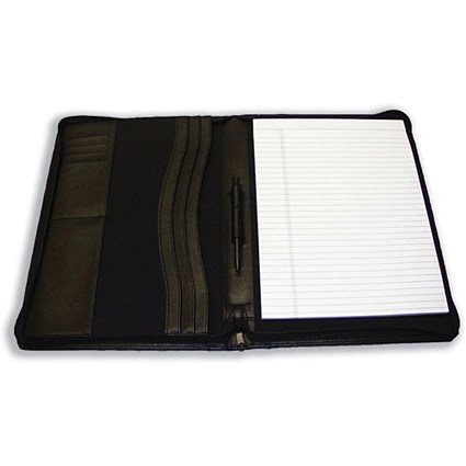 Masters Folio Zipped Leather-look W250xD35xH345mm Black