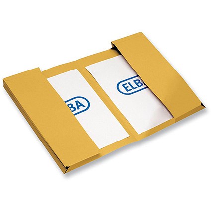 Elba Twin Pocket Wallets / Foolscap / Yellow / Pack of 25
