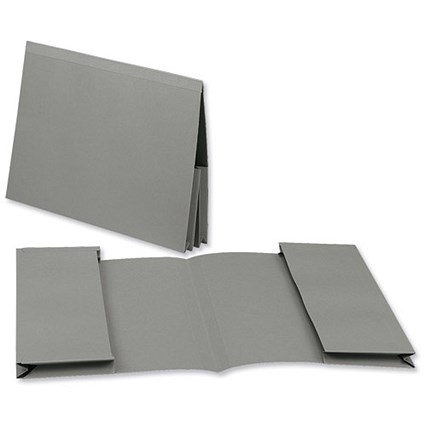 Guildhall Legal Wallet Double 35 mm Pocket Reinforced Manilla 315gsm Foolscap Grey Ref 218-GRYZ [Pack 25]