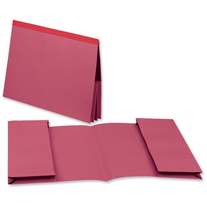 Guildhall Legal Wallet Double Pocket Reinforced Manilla 315gsm 2x35mm Foolscap Red Ref 218-REDZ [Pack 25]