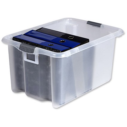 Strata Storemaster Archive Box (Without Lid) / Clear / 51 Litre