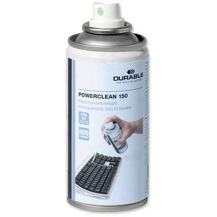 Durable Powerclean Air Duster / Non-Flammable / CFC Free - Ozone Friendly / 150ml