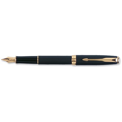 Parker Sonnet Fountain Pen Epoxy-coated Brass with Gold Trim Matte Black