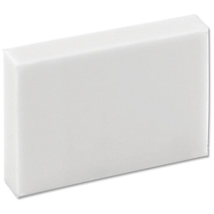 Pencil Eraser for HB and Softer Grades / White / Pack of 10