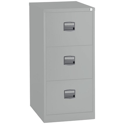 Trexus Foolscap Filing Cabinet, 3-Drawer, Grey