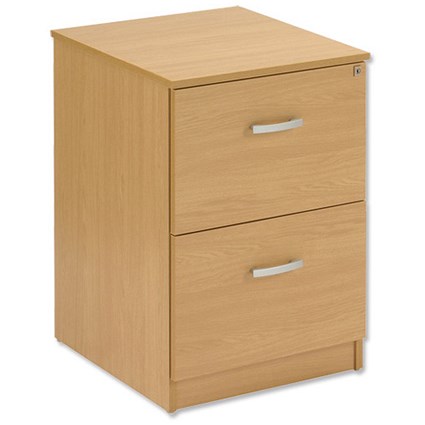 Trexus Filing Cabinet Lockable 2 Drawer Foolscap W476xD598xH720mm Oak