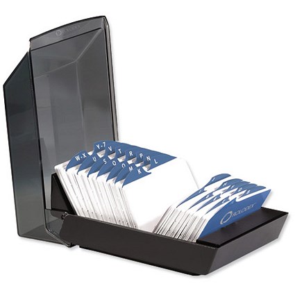 Rolodex VIP Card Tray / Capacity: 500 57x102mm Cards / Black