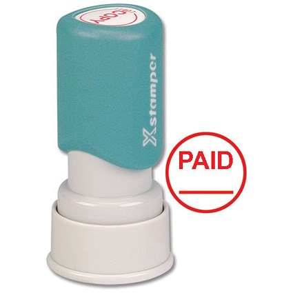 Xstamper Circular Word Stamp Pre-inked Reinkable - Paid - Diameter 22mm