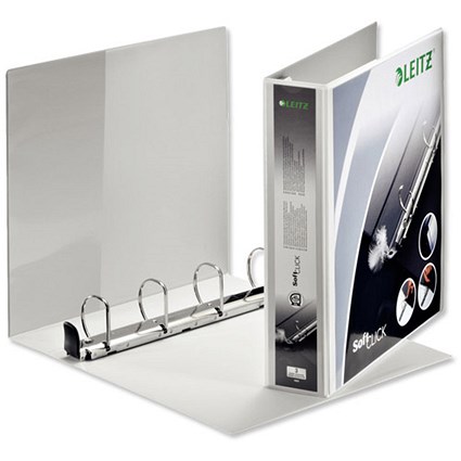 Leitz Presentation Binder / A4 / 4 D-Ring / 40mm Capacity / White / Pack of 4
