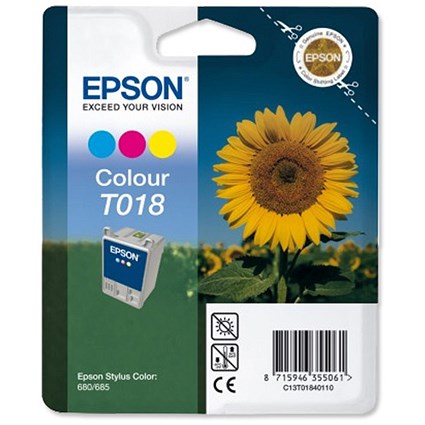 Epson Inkjet Cartridge Page Life 300pp Colour Ref T018401