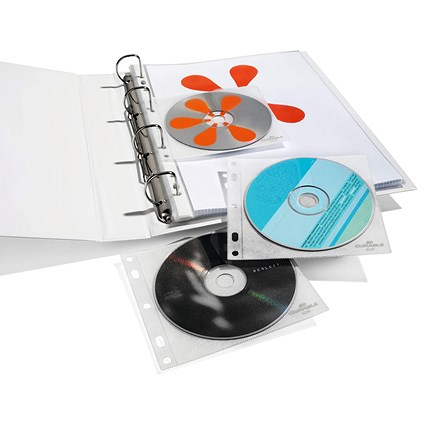 Durable Cover File Fileable CD/DVD File, Pack of 10