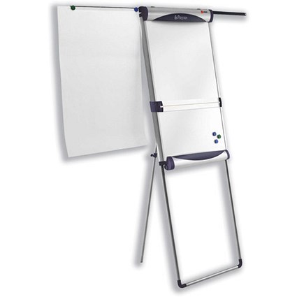 Nobo Piranha Flipchart Easel, Magnetic, Extending Display Arms