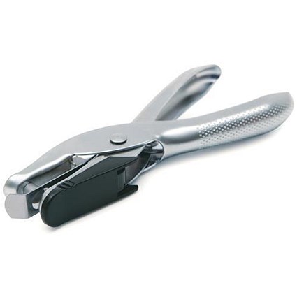 Rapesco 25 Plier-type Single Hole Punch / 6mm Hole / Chrome / Punch capacity: 10 Sheets