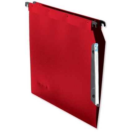 Elba Lateral Suspension File - Polypropylene / V-Base / A4 / Red / Pack of 25