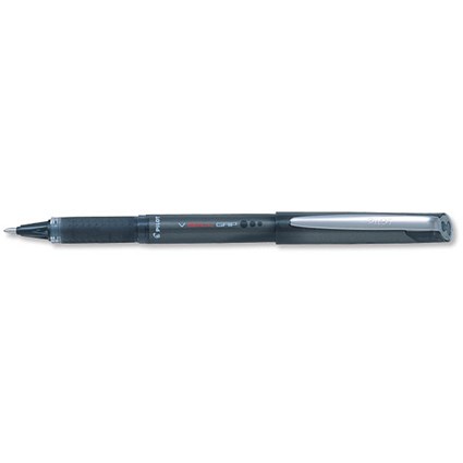 Pilot V10 Rollerball Pen Rubber Grip Needle Point 1.0mm Tip 0.7mm Line Black [Pack 12]