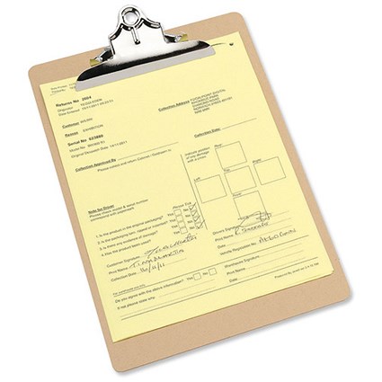 Waterproof Hardboard Clipboard / Foolscap / Brown