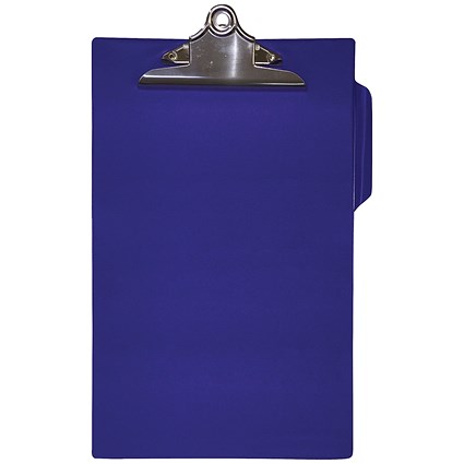 5 Star Heavy Duty PVC Finish Clipboard, Foolscap, Blue
