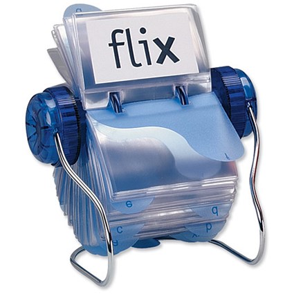 Rotadex Flix Business Card Unit 150 Sleeves for 100x60mm Cards Blue Chill