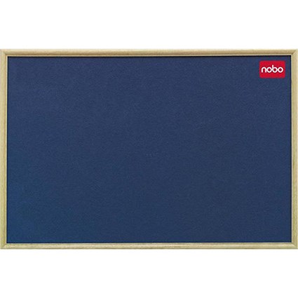 Nobo Noticeboard / Wood Frame / W1800xH1200mm / Blue