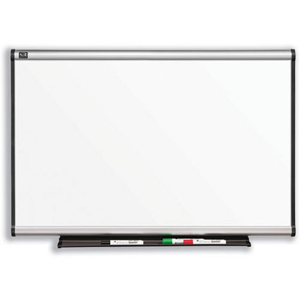 Quartet Prestige Drywipe Board Total Erase Feint Grid with Fixings and Pen Tray 900x600mm
