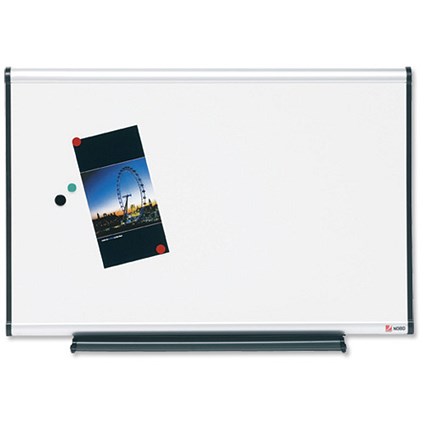 Quartet Prestige Drywipe Board Magnetic Enamel with Fixing Kit and Pen Tray W900xH600mm