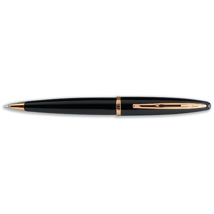Waterman Carene Ball Pen Black Sea Lacquer and 23k Gold-plated Trim
