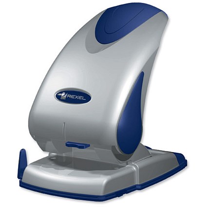Rexel Premium P265 Punch Heavy-duty 2-Hole Capacity 65x 80gsm Silver and Blue