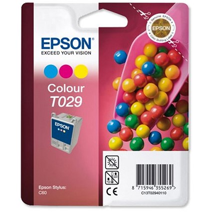 Epson T029 Inkjet Cartridge Sweets Page Life 300pp Colour Ref C13T02940110