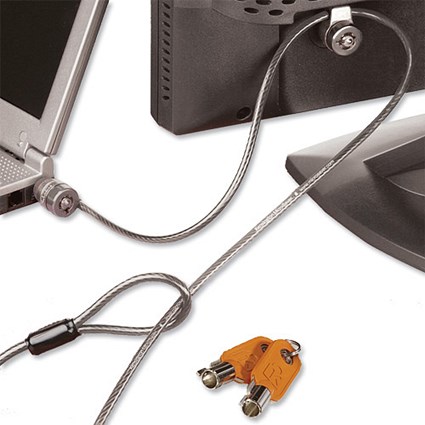 Kensington Twin Microsaver Notebook Lock Security Cable 2.2m Ref 64025