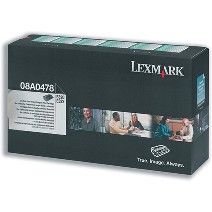 Lexmark Laser Toner Cartridge Return Program Page Life 6000pp Black Ref 8A0478