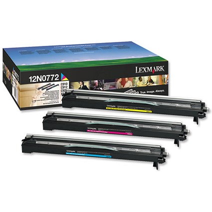 Lexmark 12N0772 Photo Developer Set - Cyan, Magenta and Yellow (3 Cartridges)