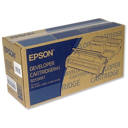 Epson Laser Toner Cartridge Page Life 6000pp Black Ref S050087