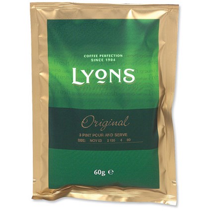 Lyons Original Ground Coffee for Filter / 3 Pint Sachet / Pack of 50