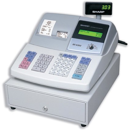 Sharp Cash Register 16 Digit LED Tax Euro 99 Departments 13 Lines/sec W355xD430xH312mm Ref XEA303