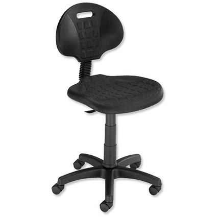 Trexus Lab Chair Gas Lift Easy-clean Seat - Black