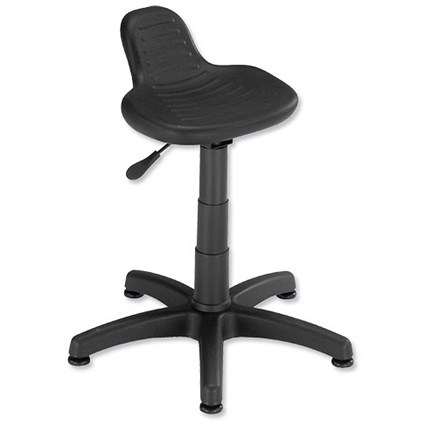 Trexus Lab Stool Gas Lift Seat W340xD235x390-520mm Black