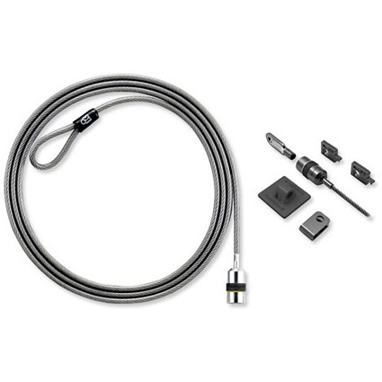 Kensington Desktop PC Lock Kit with 2.44m Cable, 3 Plates & Glue