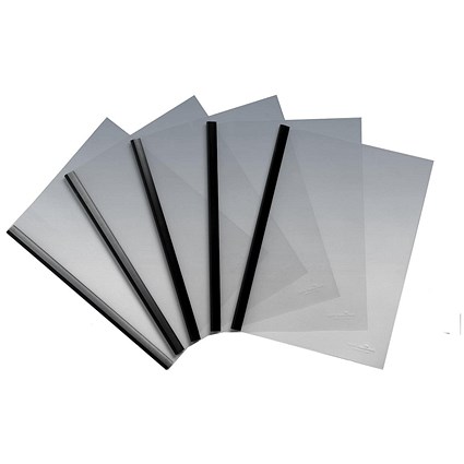 Durable Report Cover Combi Pack, 6mm, Spinebar for up to 60 A4 Sheets, Black, Pack of 100