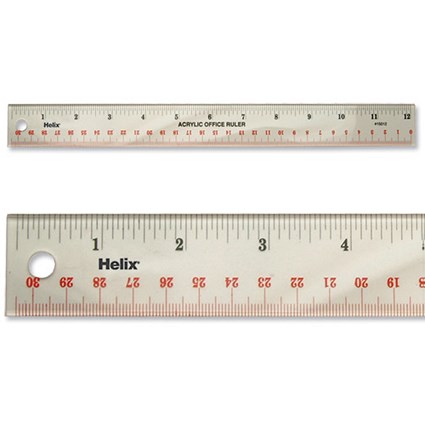 Helix Professional Ruler Acrylic Metric and Imperial 300mm