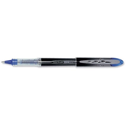 Uni-ball UB205 Vision Elite Rollerball Pen / 0.5mm Tip / 0.3mm Line / Blue / Pack of 12